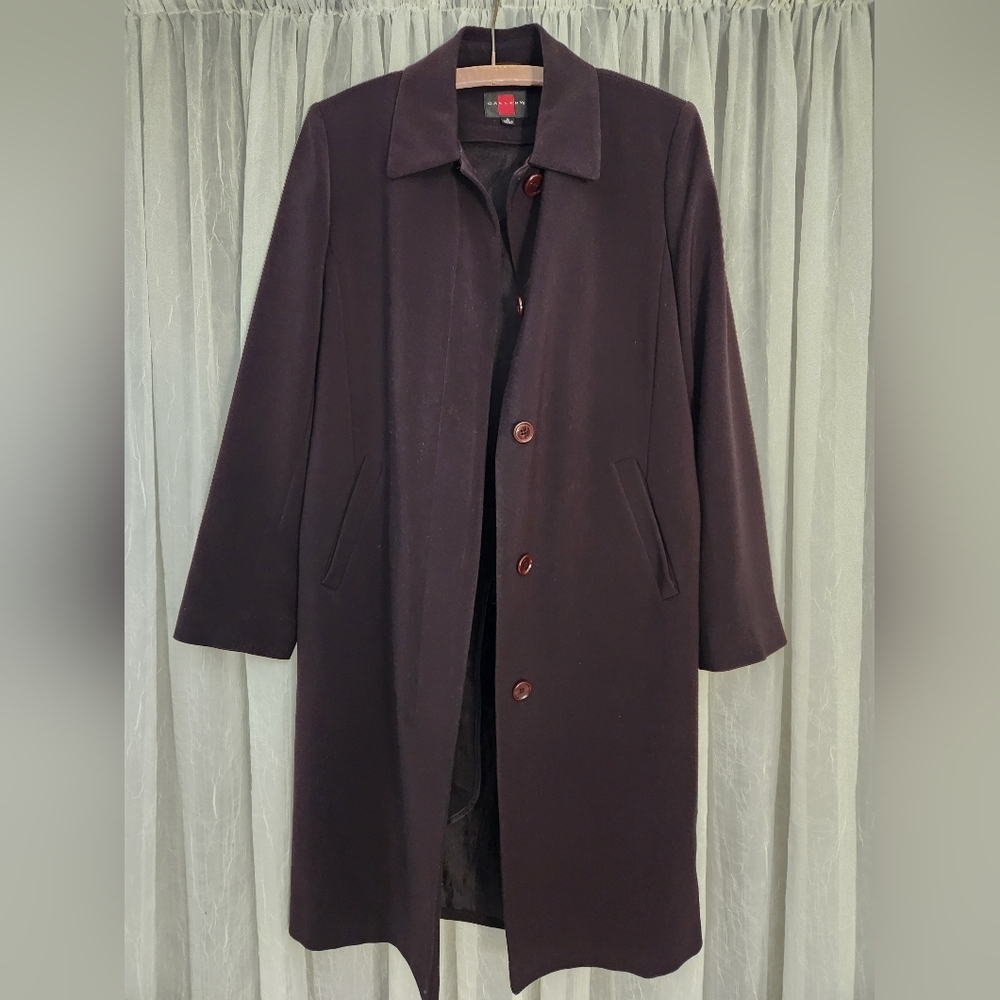 Gallery Dark Burgundy Women's Zip Out Lined Stylish Walking Coat, Size S, EUC